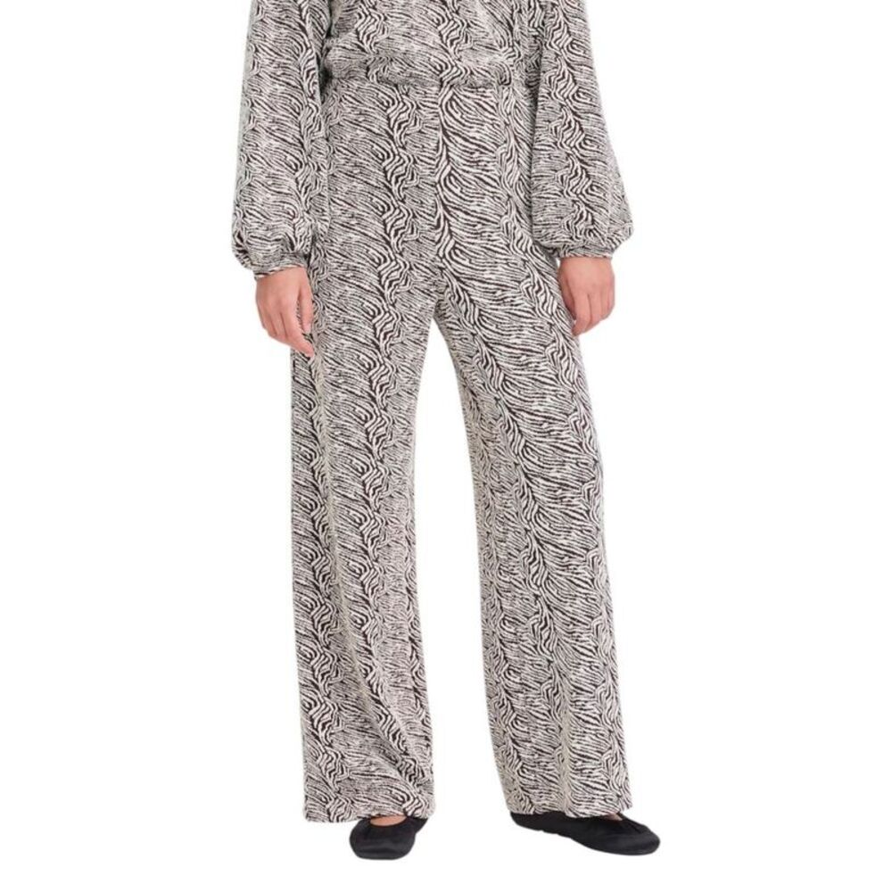 ICHI Brown Polyester Casual Women's Pants